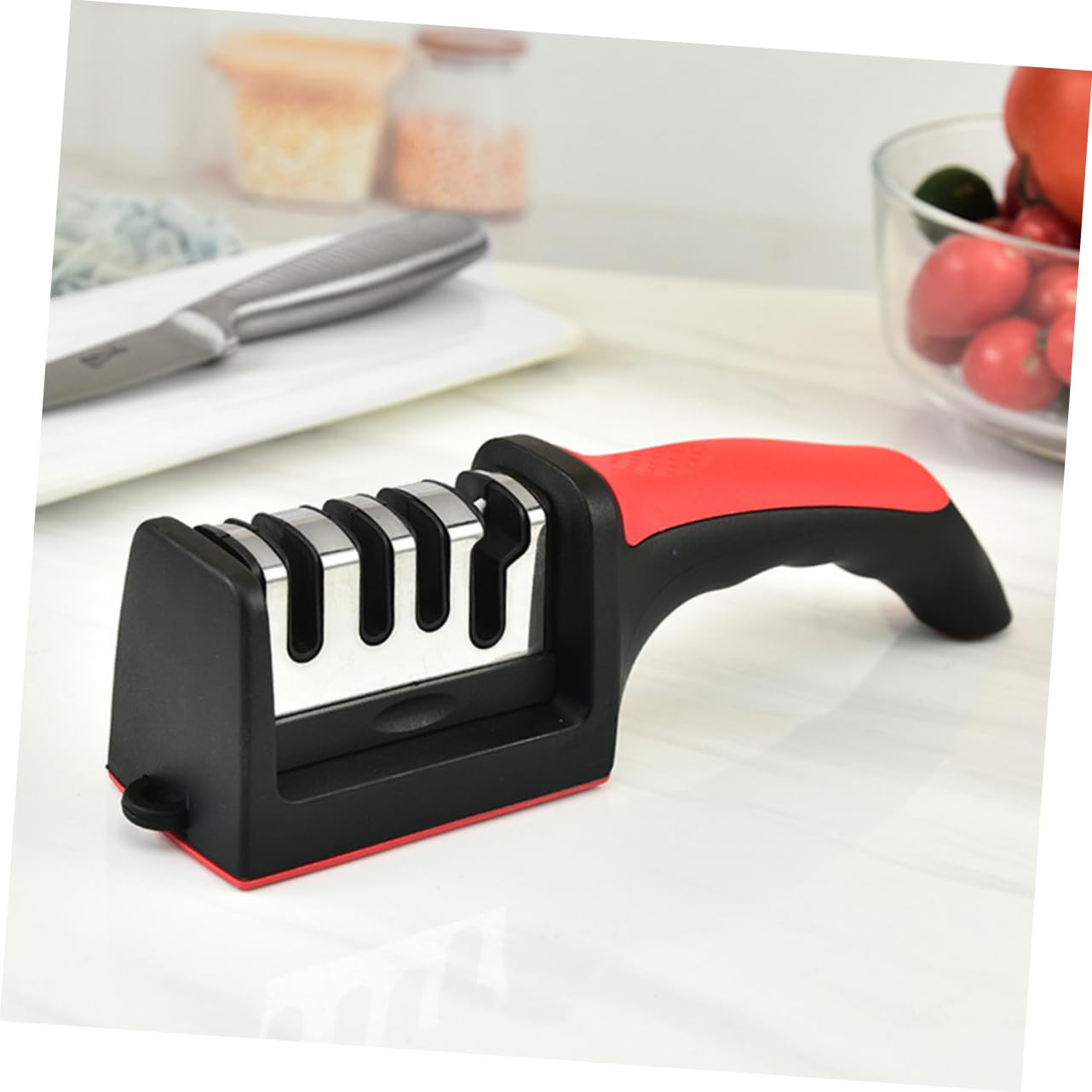 Serrated Knife Sharpener Multi-function Kitchen Sharpener Four Sections Easy to Use