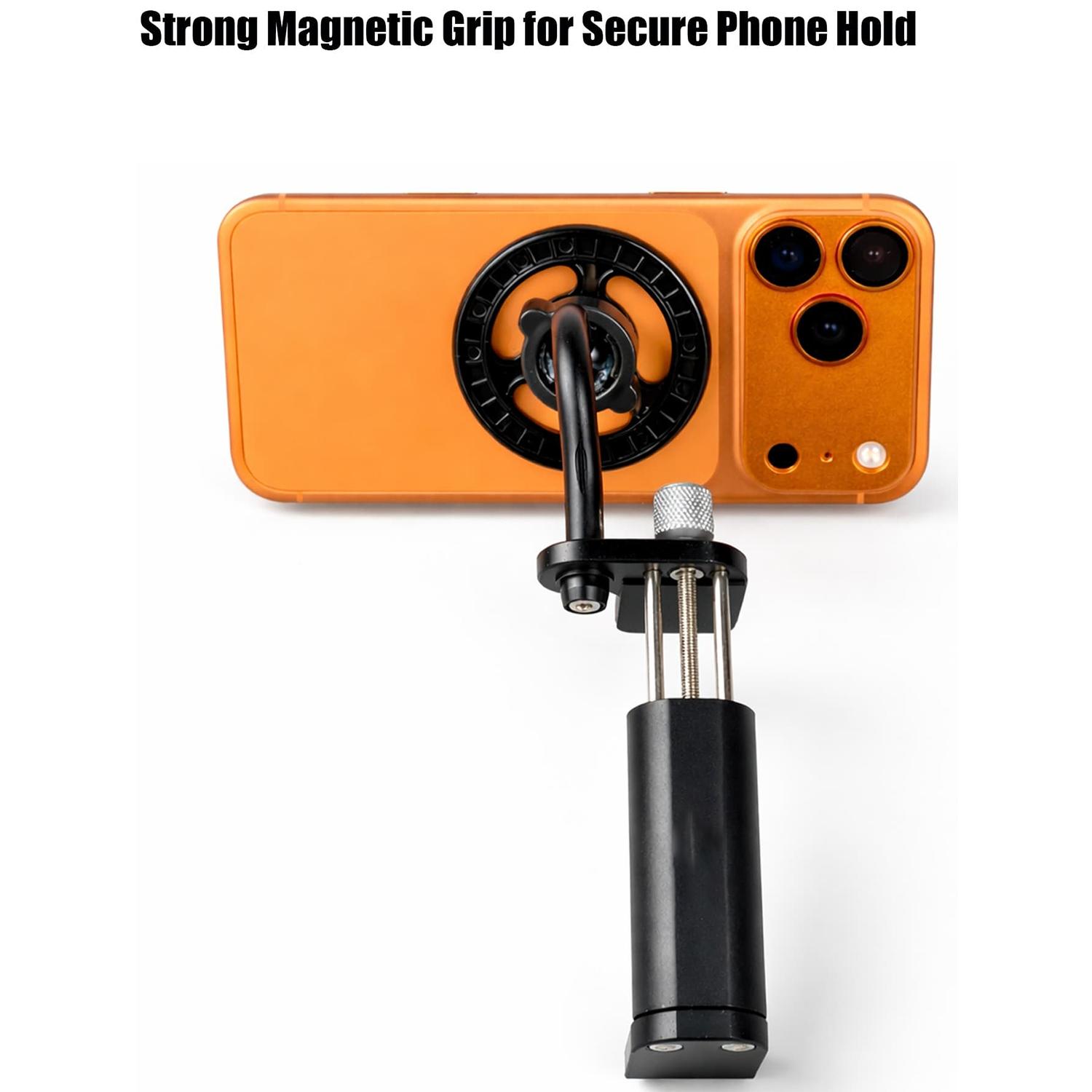 Magnetic Guitar Headphone Stand, 360° Rotation, Strong Magnet, Suitable for Acoustic Electric Guitar Ukulele, Live Streaming Video Mount