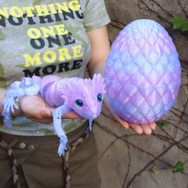 2pcs 3D Printed Animal Design Lizard Egg Figurine Set, Home Decor Accessories, Lifelike Eyes Design, Perfect Gift for Halloween & Christmas