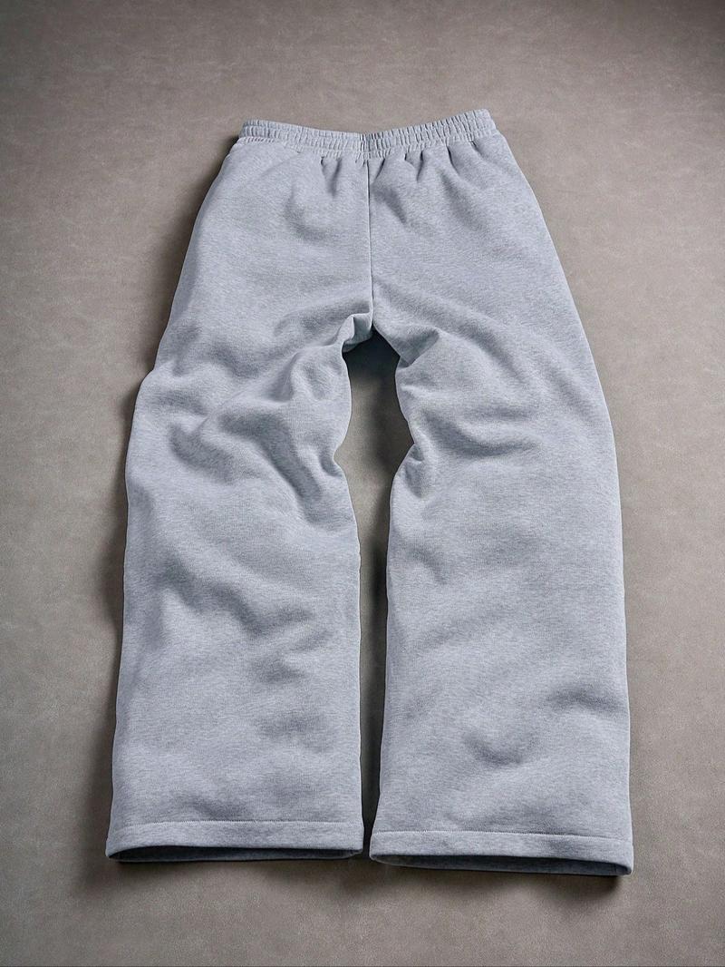 Unisex Street Style Jogger Pants, Hip-Hop Letters & Stars Print, Loose Straight Fit, Fall&winter, Casual Rock Skateboarding