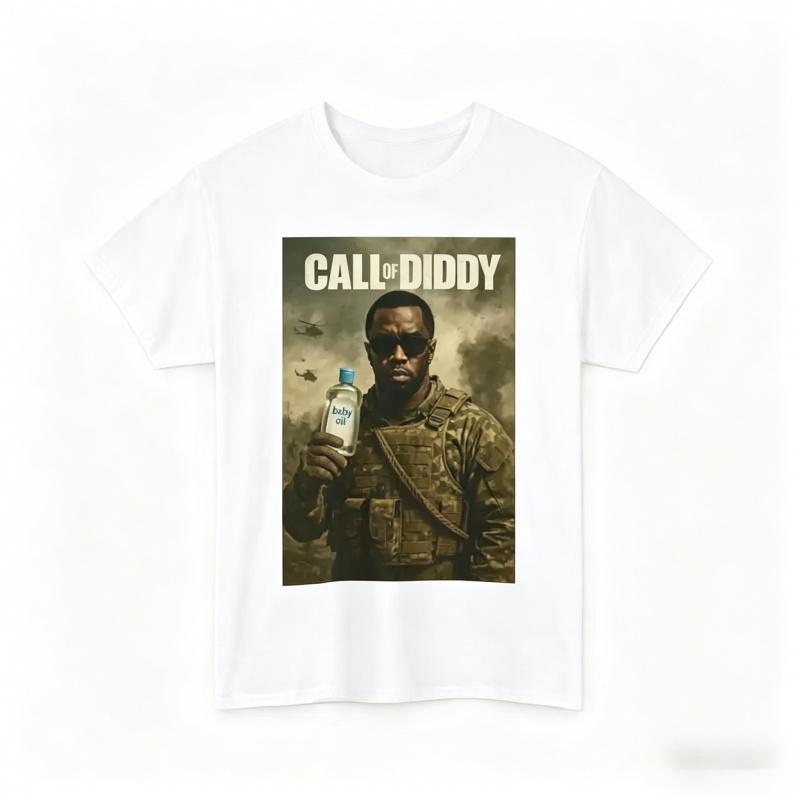 Didi's Call - Funny Didi Baby Oil Emoji 100% Cotton Shirt, 90s Pattern T-Shirt Streetwear Star Style