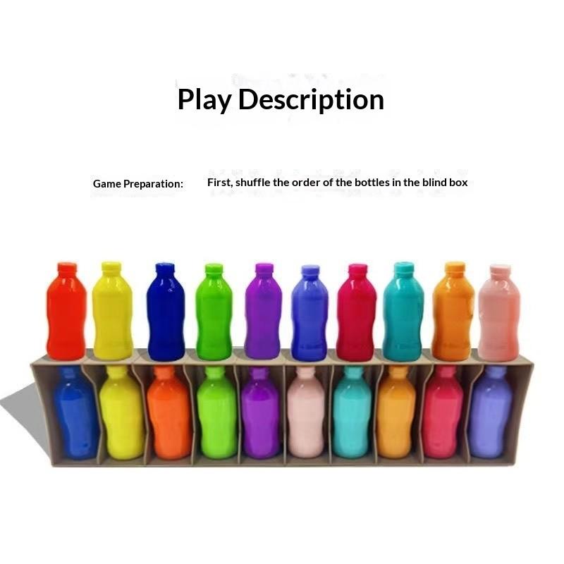 21-Piece Bottle Color Matching Game Set, Includes 20 Bottles and 1 Storage Rack, Fun Multiplayer Blind Guess Game, Ideal Holiday Gift