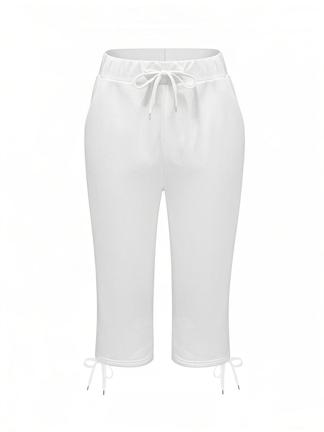Pack of 2 women’s lightweight capris with drawstring waist — casual long pants, comfortable and stylish, suitable for spring and summer