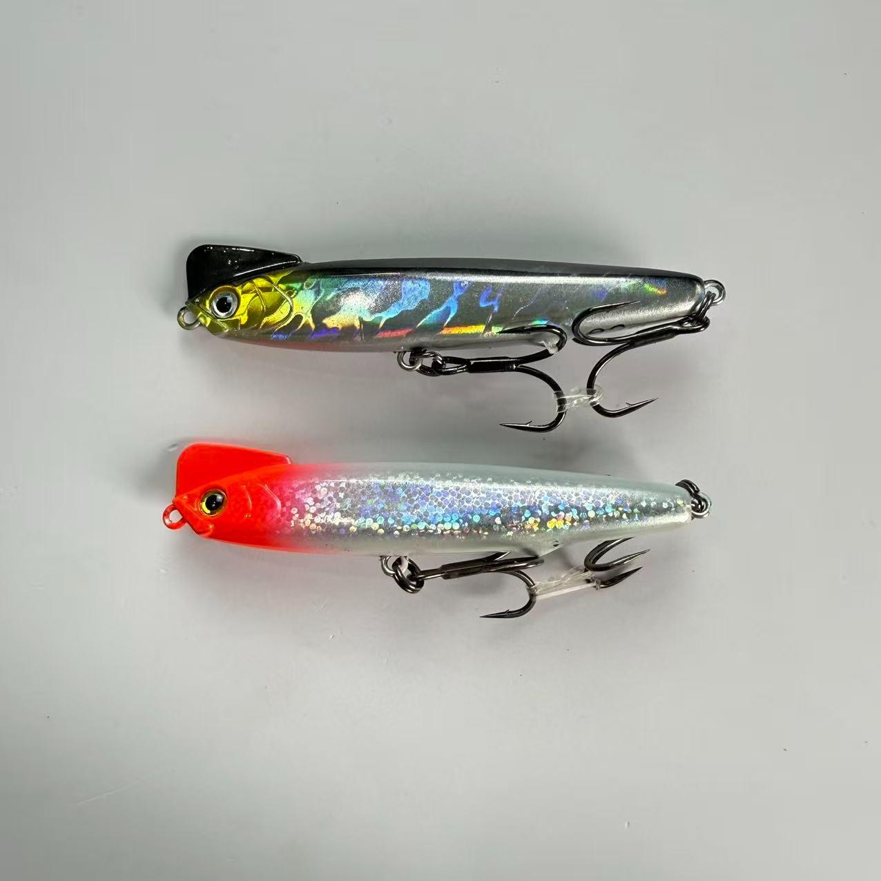 Large brand remastered version, popular, 2pcs, large swing long throw submerged pencil fishing for sea bass, trembling sinking lure, fake bait, chicken crown bait, suitable for freshwater and seawater fishing accessories, fishing equipment and supplies