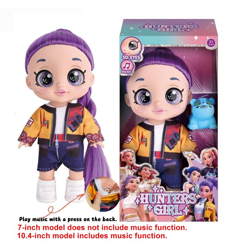 Cute K-Pop Dolls Role Play Toy, Rumi Mira Zoey Character Figure, Kids Collectible Desk Display, Fan Favorite Gift