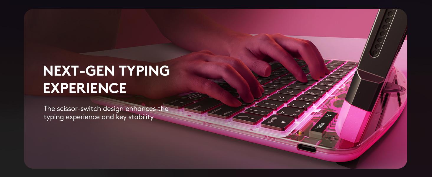 2026 iPad Magic KeyboardCase for (M3/M2, 2025/2024) & Air 5th/4th Gen – 360° Rotating Multi-Touch Trackpad, Type-C Charging, RGB Backlit Keyboard, Transparent Back with Pencil Holder Covers Wireless