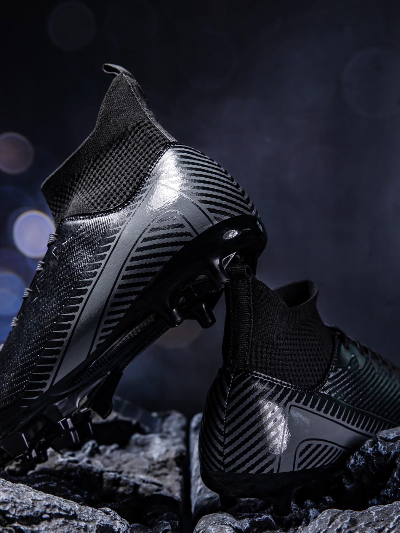 Football Shoes Fg/ag Long Studs for Artificial Grass, All-Season Anti-Slip Sports Shoes, Durable Outdoor Indoor Soccer Cleats