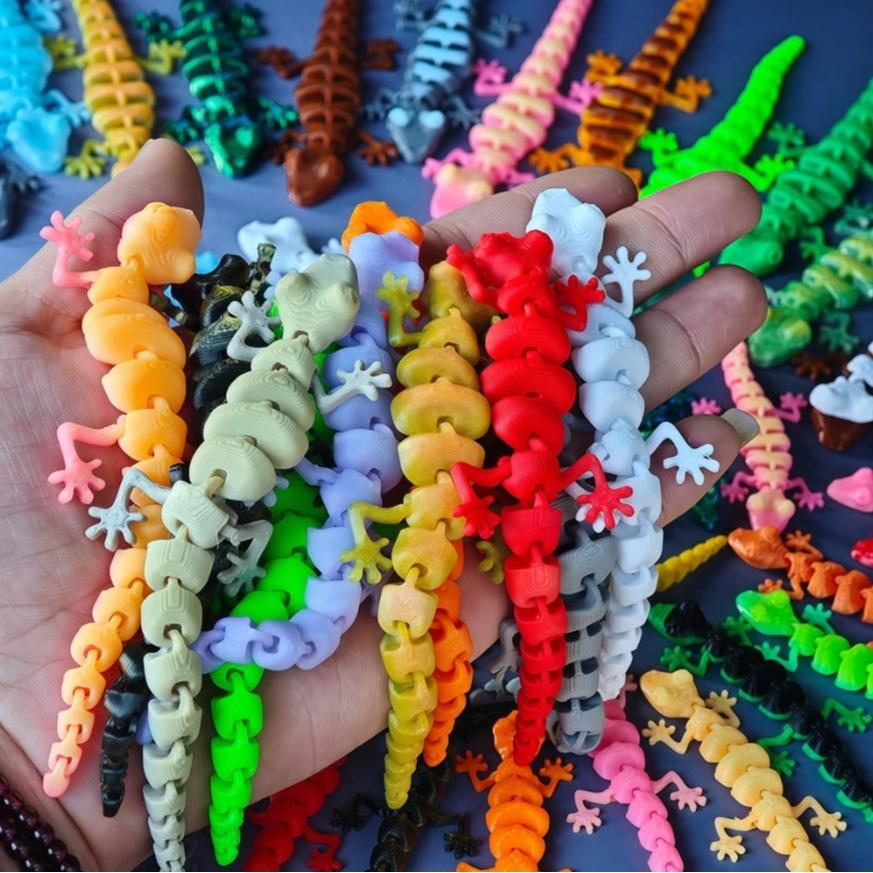 5pcs Mini Lizard Decorations, Natural Style Micro Landscape, Plastic Material, Indoor Aquarium Decoration, DIY Hobby Essentials