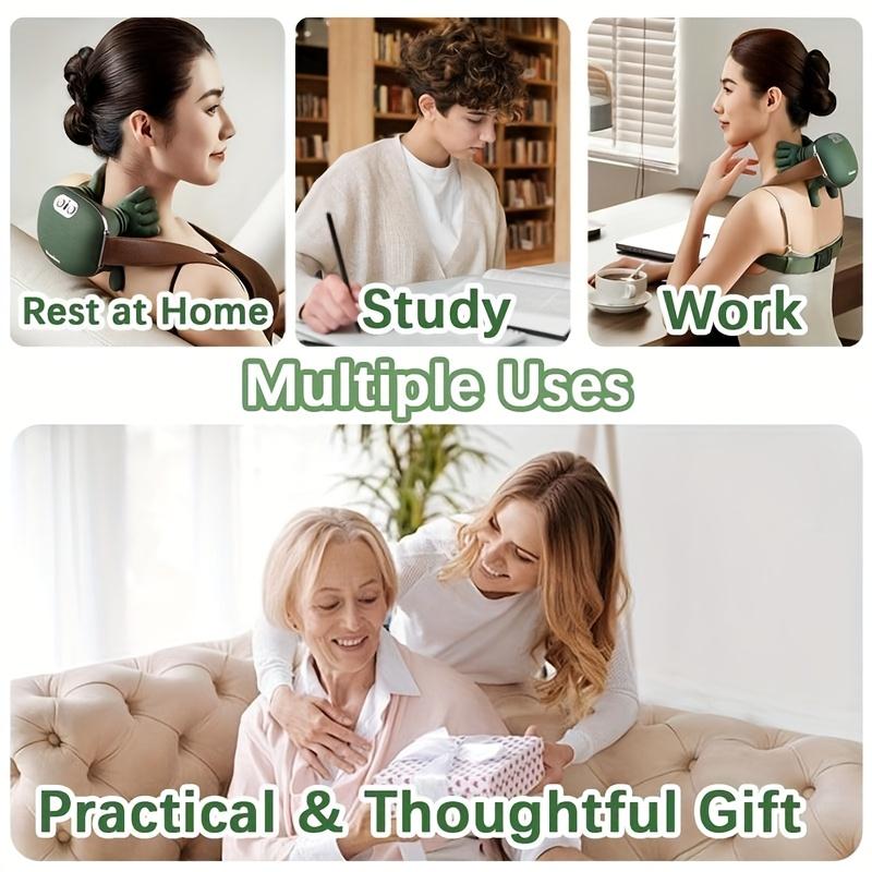 Multi functional simulated human hand five finger shoulder and neck massager, electric massage function neck and shoulder massager, wireless portable USB charging. Deep tissue massage, suitable for the neck, shoulders, back, arms, and legs. Holiday gifts,