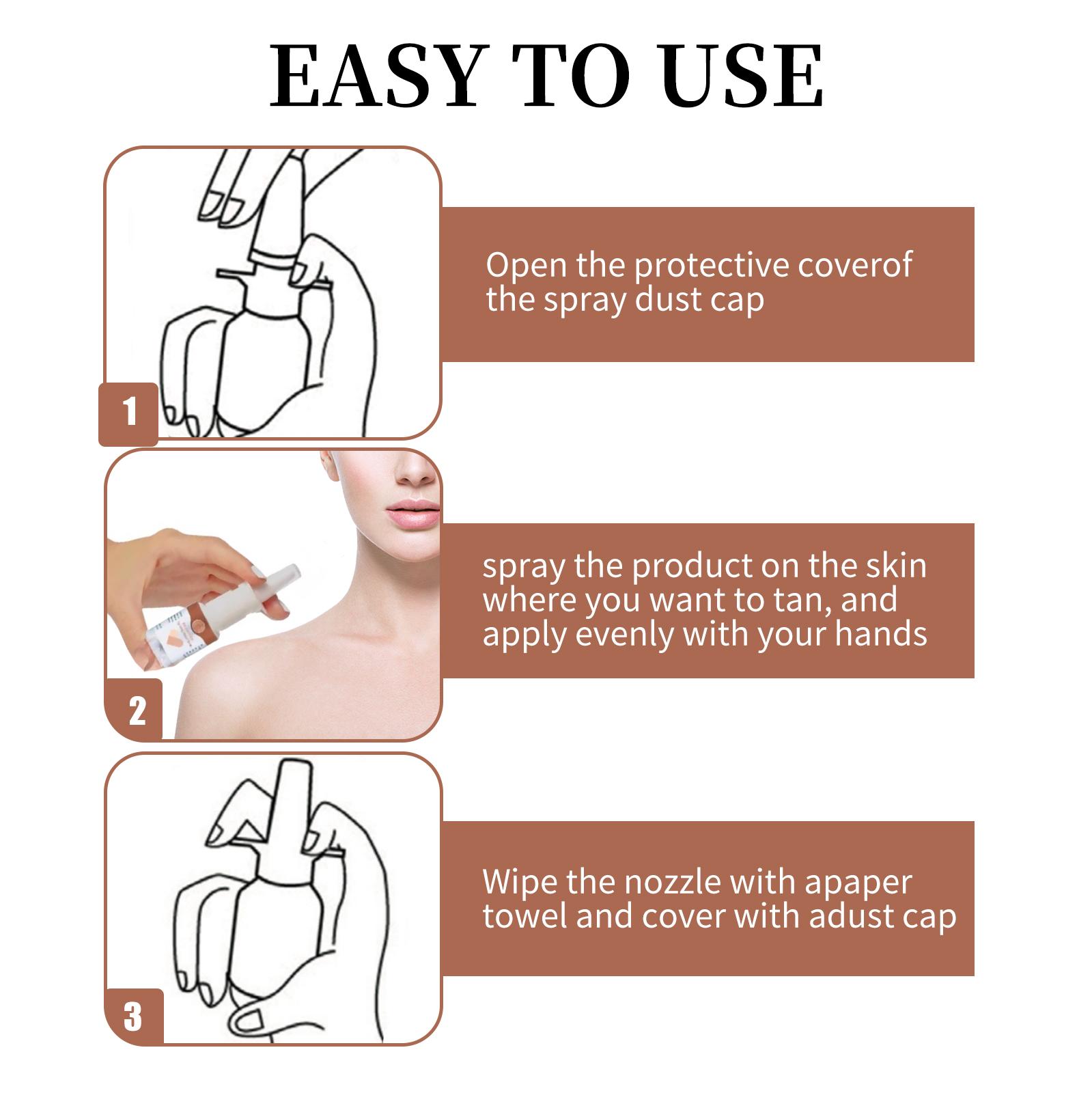 EELHOE Darkening Nasal Spray, Self-tanning, Bronze, Wheat Skin, Body Care  Radiant Skin Care