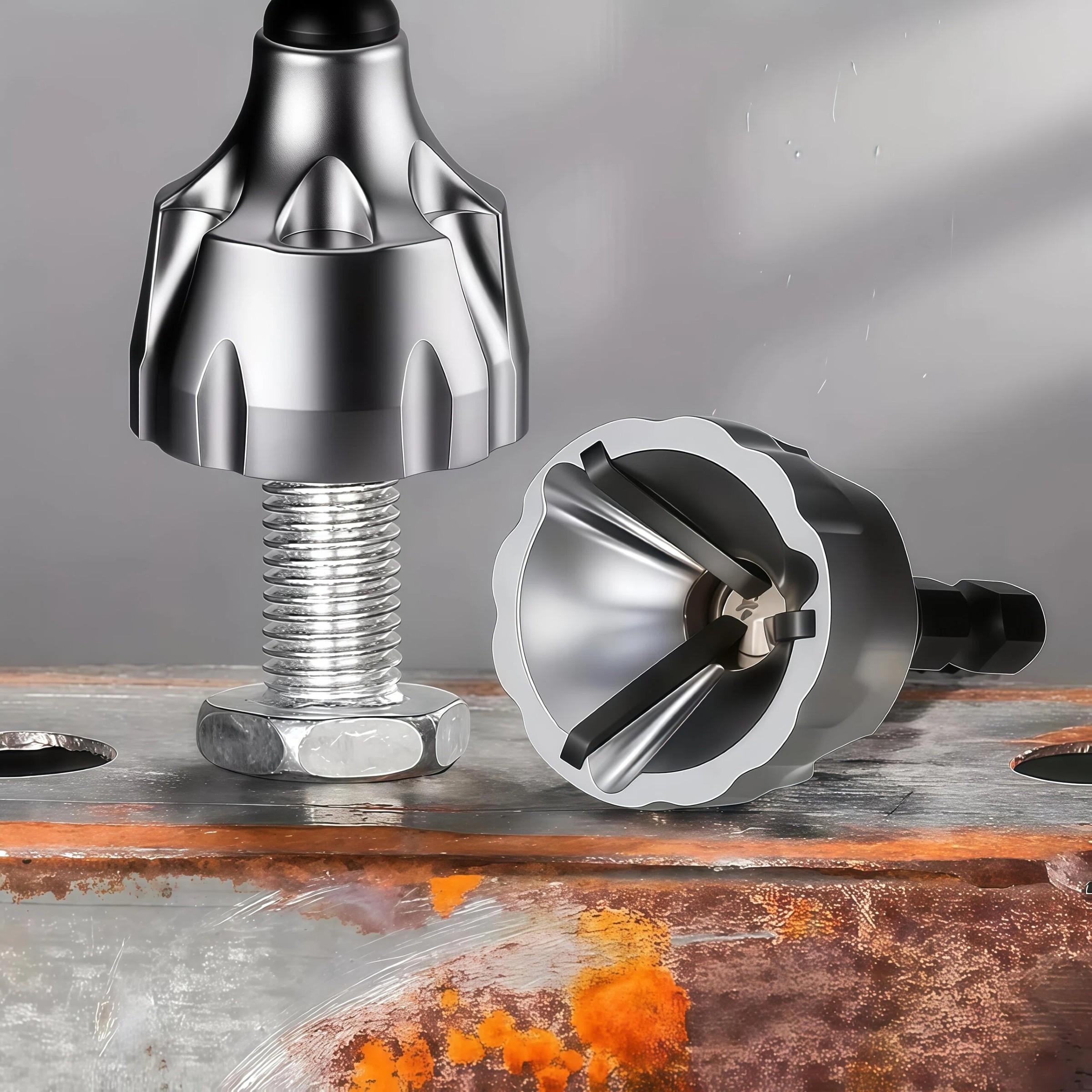 Tungsten Carbide Hex Deburring Tool, Fits All Threads & Metal Rods, Ideal for PVC & 3D Printing, Diameter 1/8''-3/4'' (3-19mm)