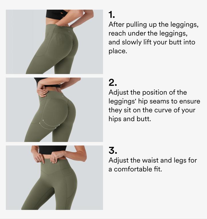 Halara 2-Piece Set UltraSculpt High Waisted Scrunch Butt Lifting Tummy Control Pocket Shaping Training Leggings - 7/8 Length