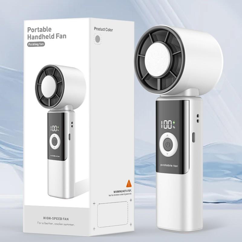 Rechargeable Handheld Fan, Foldable Cooling Device for Outdoor Activities, Portable & Lightweight Design, Ideal for Travel & Work