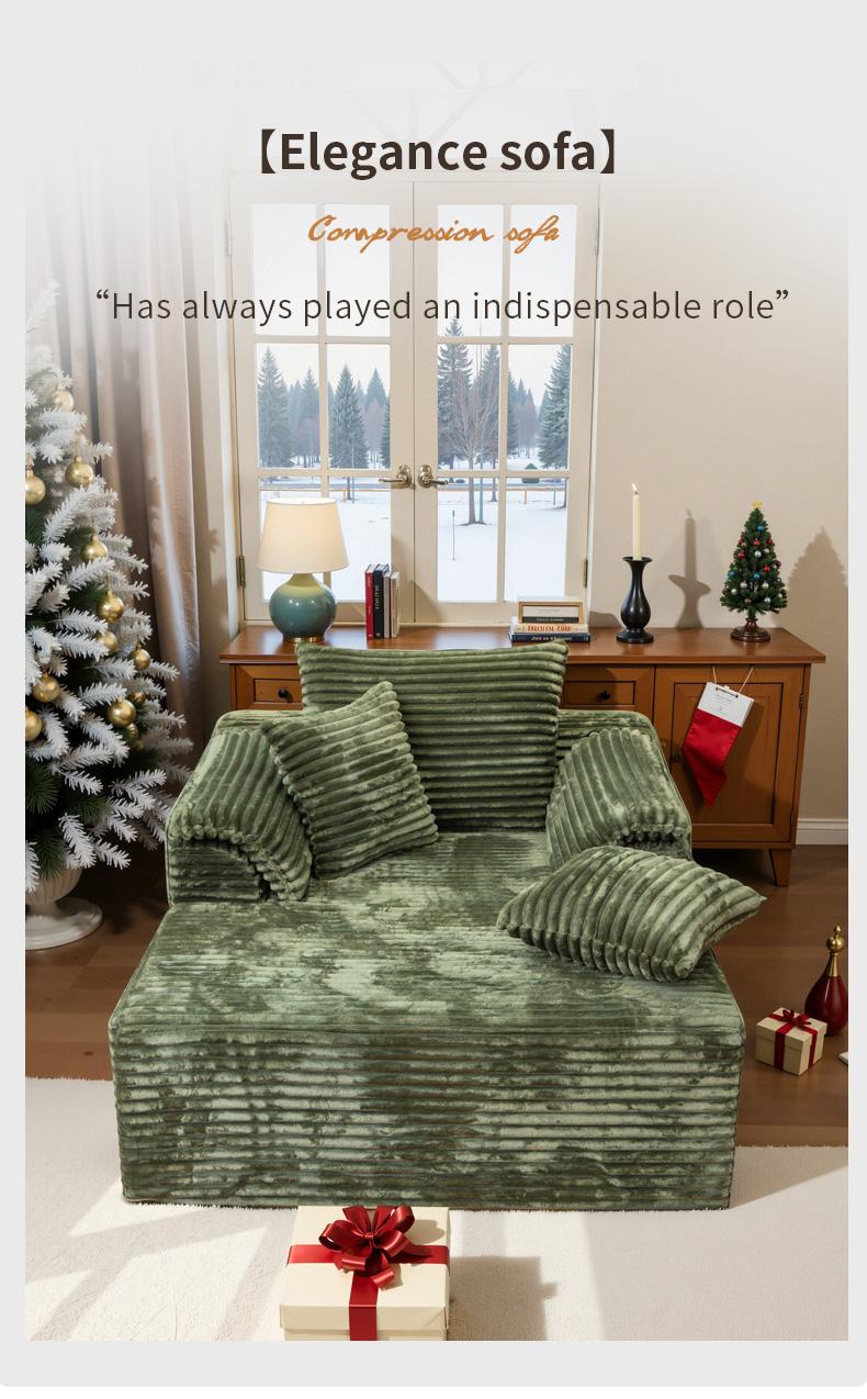 Oversized Lounge Chair, Boneless Chaise Lounge Living Room Corduroy sofa,Upholstered Fluffy cloud sofa bed with Throw Pillows, No Assembly Required, Indoor Sleeper Chair