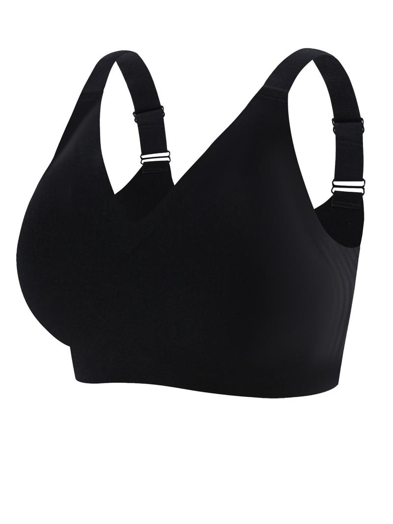 Plus Size 3pcs Comfortable Wireless Support Bra Set, Jelly Bra Fabric for a Seamless Fit, Medium Support with Stylish Design