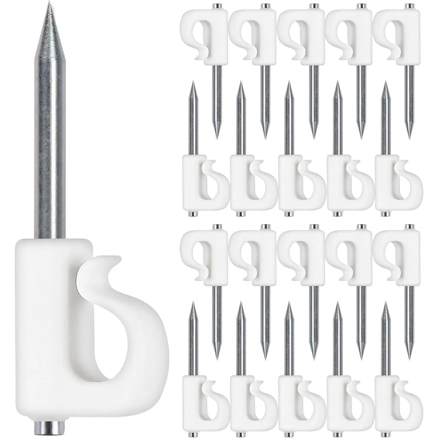 20 Pack Q Hanger  Hooks for Outdoor Christmas String Lights | Safety Buckle Design Holds Up to 40 LB, Easy Installation, Keeps Outdoor String Lights, Christmas Decor and Fairy Lights Safe