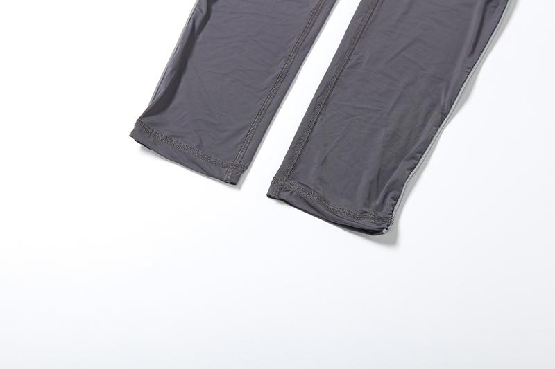 DOUCIU Basic Solid Color Simple Sporty Casual Versatile Tight-Fitting Sexy Hot Women'S Thin See-Through Long-Sleeved Jumpsuit And Pants Two-Piece Set