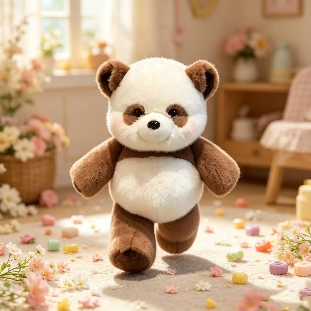 Forest Run Series Panda Plush Toy, Soft Stuffed Animal Pillow, Soft Cuddly Gift, Perfect Birthday Gift for Men and Women, Cozy Sleeping Companion