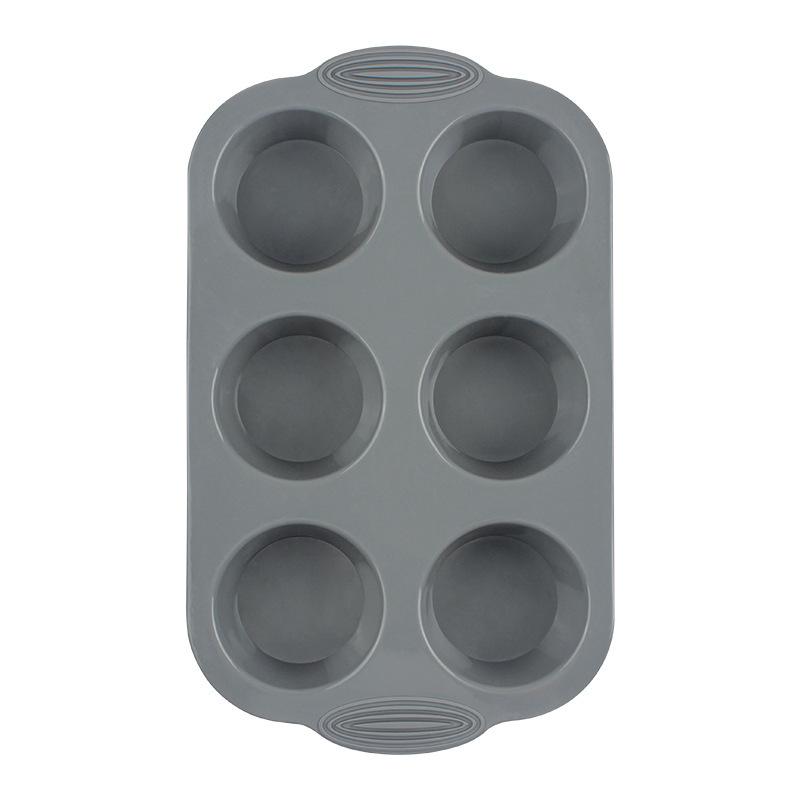 Food Grade Silicone Six-Cavity Cake Mold, Reusable Baking Mold for DIY Cookies, Muffins, Desserts, Perfect for Home Bakers