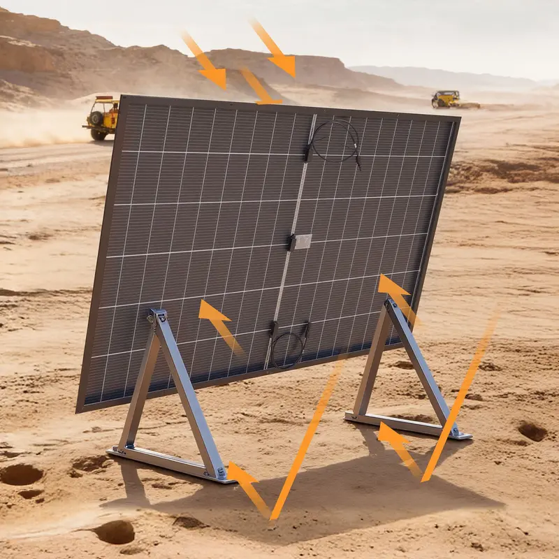 VEVOR 2PCS 400W Bifacial N-Type Monocrystalline Silicon Solar Panels, 16BB 24% Efficiency IP65 Waterproof Flat Rooftop Panels, MC4 Output Aluminum Frame for Car Boat RV 200W & Above Off-Grid Power Generation