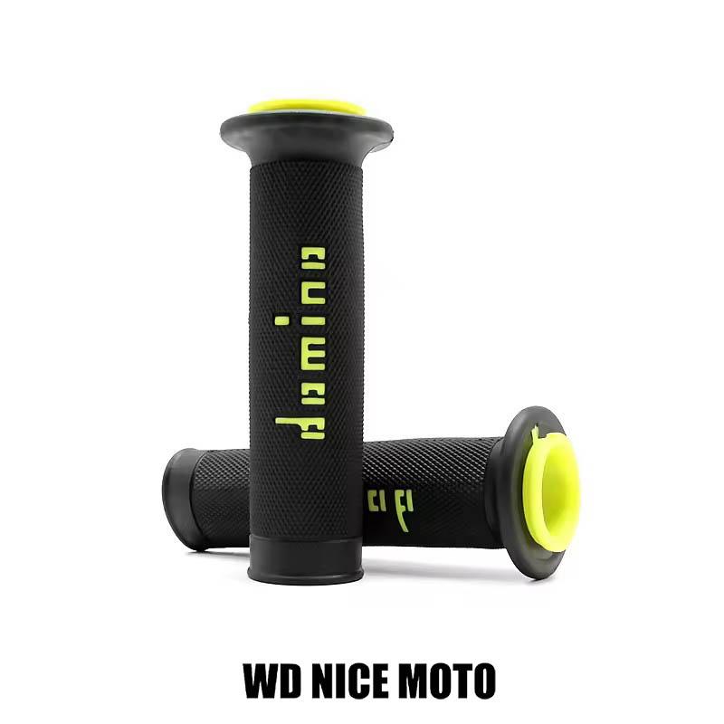 WD NICE MOTO Handle Grip for 7/8" 22 24mm Motorcycle, Universal Atv Dirt Pit Bike Racing Motocross Gel Rubber Brake Grip for Domino
