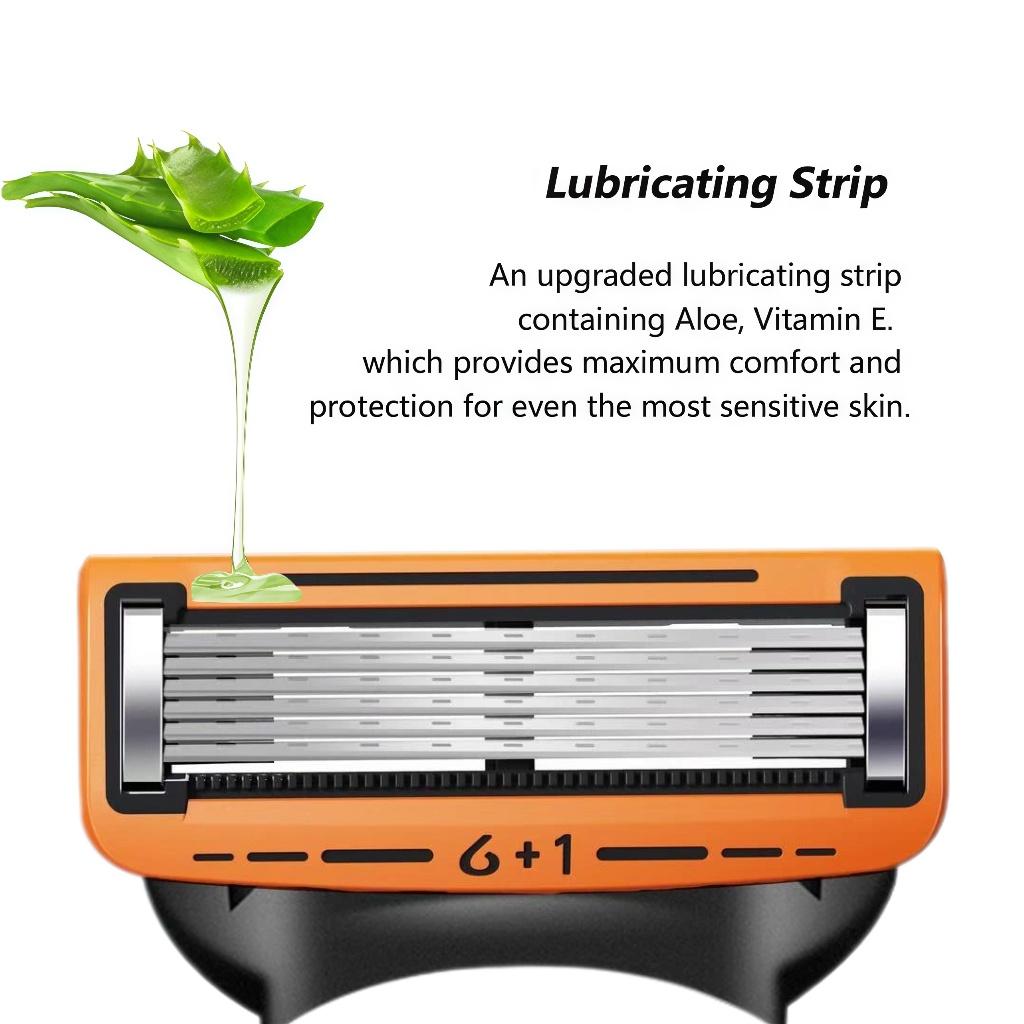 Men's Shaving Razor Set with 1 Handle and Extra Refills, Precision Trimmer, Stainless Steel Blades, Universal Fit, Sealed Packaging