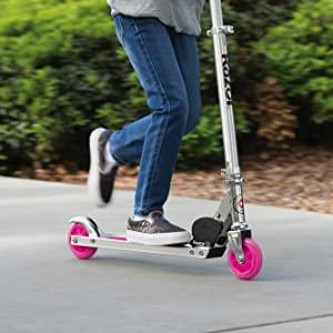 A Kick Scooter for Kids - Lightweight, Foldable, Aluminum Frame, and Adjustable Handlebars