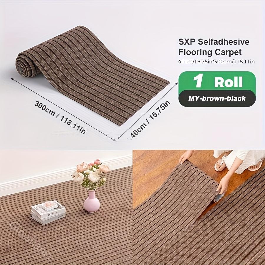 1 Roll 5mm Thick Self-Adhesive Foam Floor Mat, Reusable Non-Slip Kitchen Rug & Cat Scratcher Pad, 118.11"x15.75"