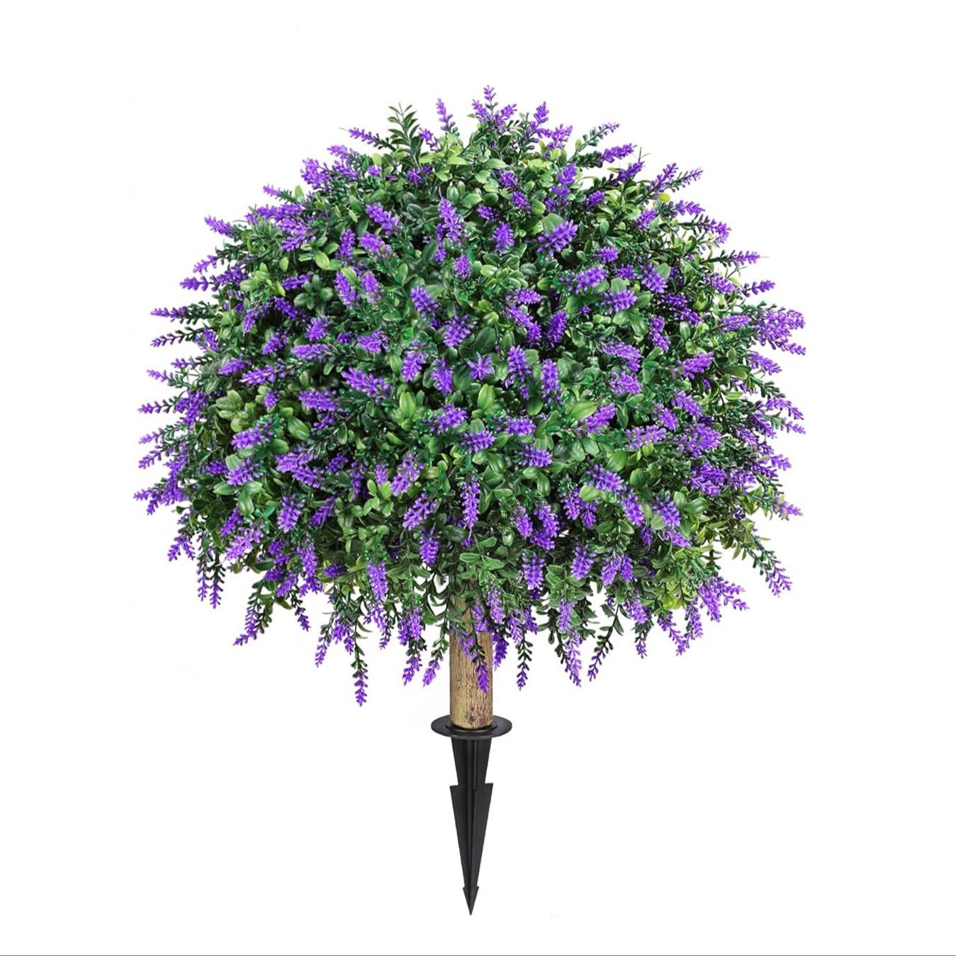 Artificial Flowers for Outdoor Indoor Garden Home Decoration, Decorative Faux Flower Daisy with Eucalyptus Leaves Fake Plants Greenery Boxwood Porch Patio