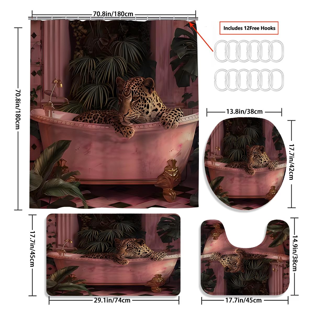 Sun & Moon Pattern Patchwork Shower Curtain Set, Colorful Bathroom Curtains with 12 Hooks, Ideal for Home Hotel Salon Dormitory, Bathroom Decoration Accessories