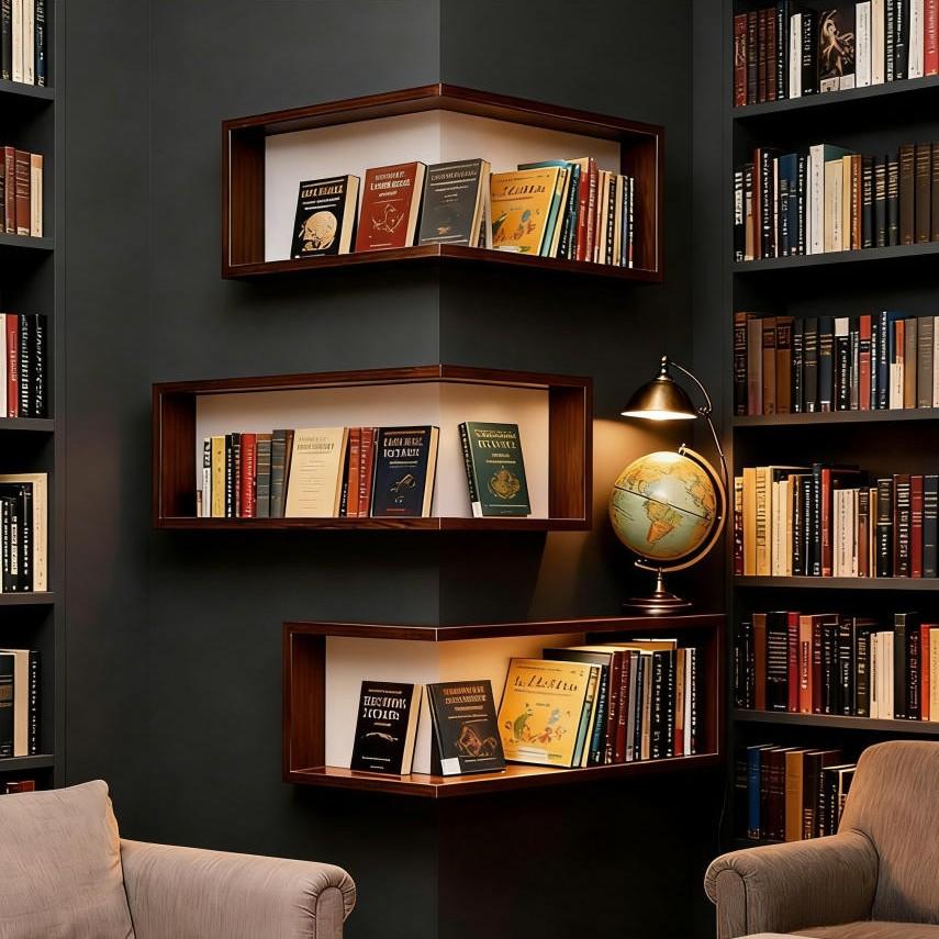 No Drilling LED Corner Shelf, Warm Light L-Shaped Display Rack, Ideal for Blind Box, Small Statues, and Aesthetic Room Decor