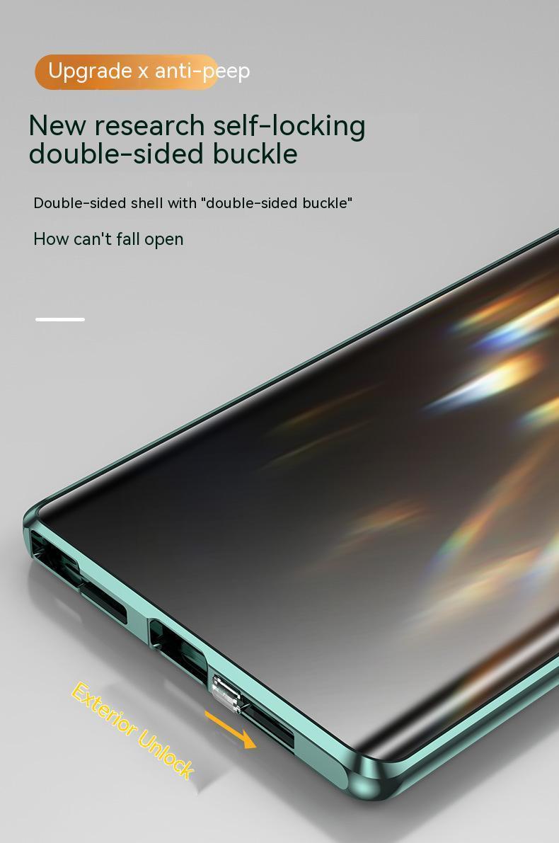 For Samsung Galaxy S25 S24 S23 S22 Ultra Plus Case 360° Anti Peeping Privacy Double Sided Glass Metal Magnetic Ultrathin Cover