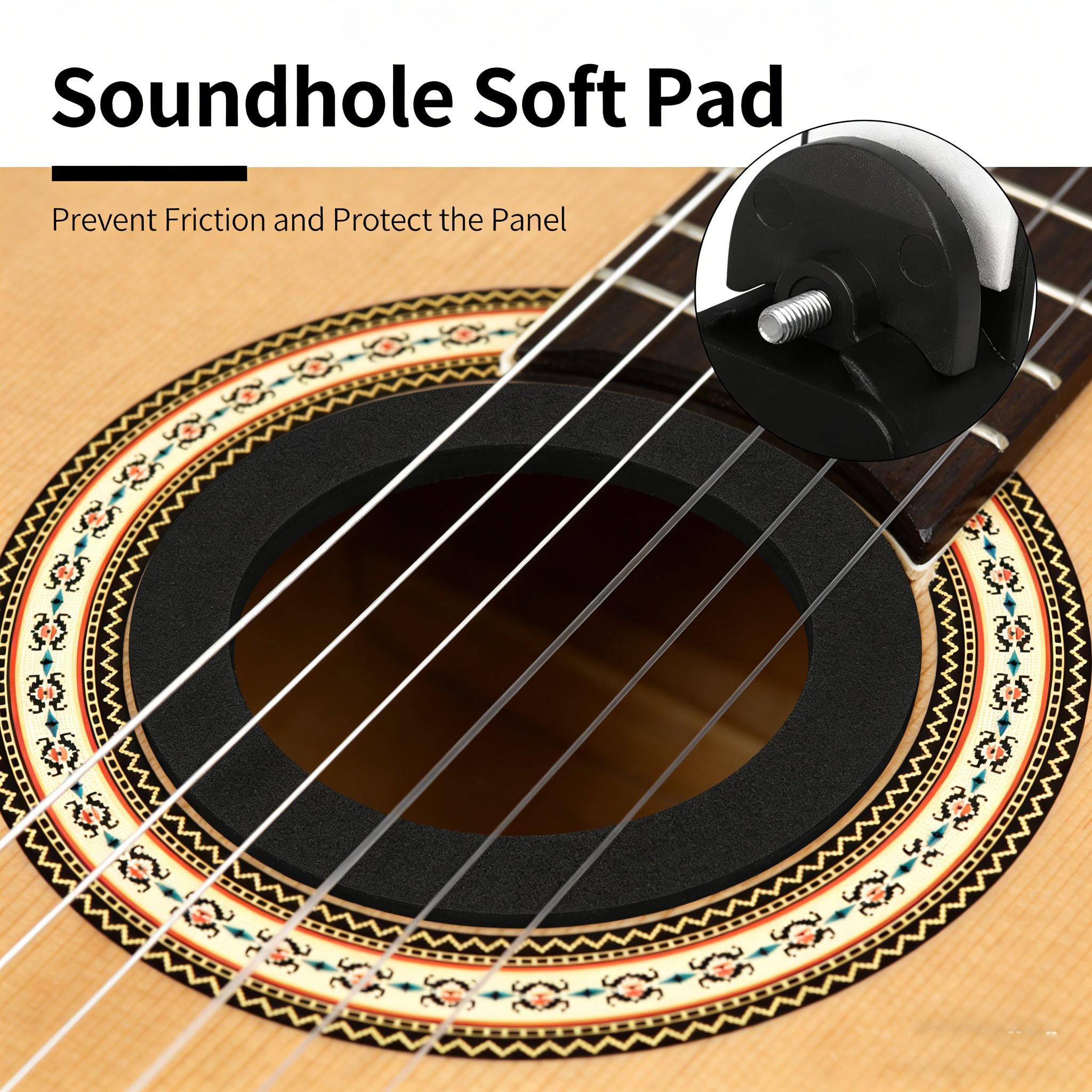 Qh-8a Acoustic Guitar Pickup, Portable Soundhole Pickup for 38/39/40/41 Inch Folk Guitars, Warm Clear Tone, Ideal for Live Performances