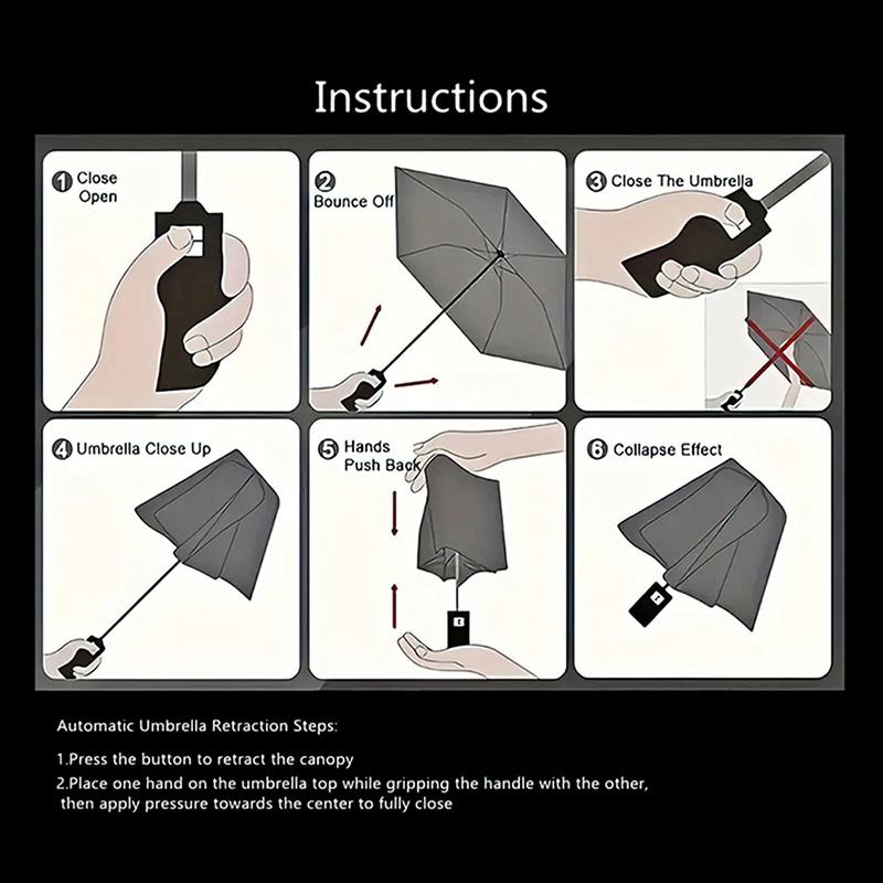 1 PC Automatic Folding Umbrella - Nature's Majesty: A Bear Amidst Flowers Pattern, Portable & Foldable Design with 8 Ribs, Merry Christmas Pattern,Casual Outdoor Accessory Halloween and Christmas Birthday Gifts. G0022