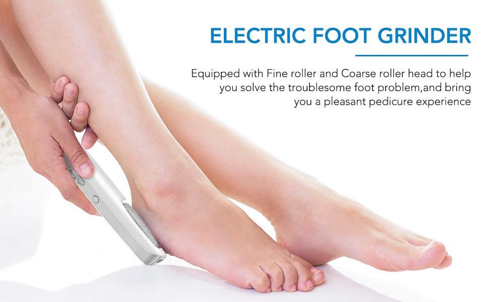 Electric Callus Remover for Feet, Professional Pedicure Kit Foot Scrubber for Dry, Dead, Cracked, Hard Skin, at Home Feet Spa Care Kit for Men & Women