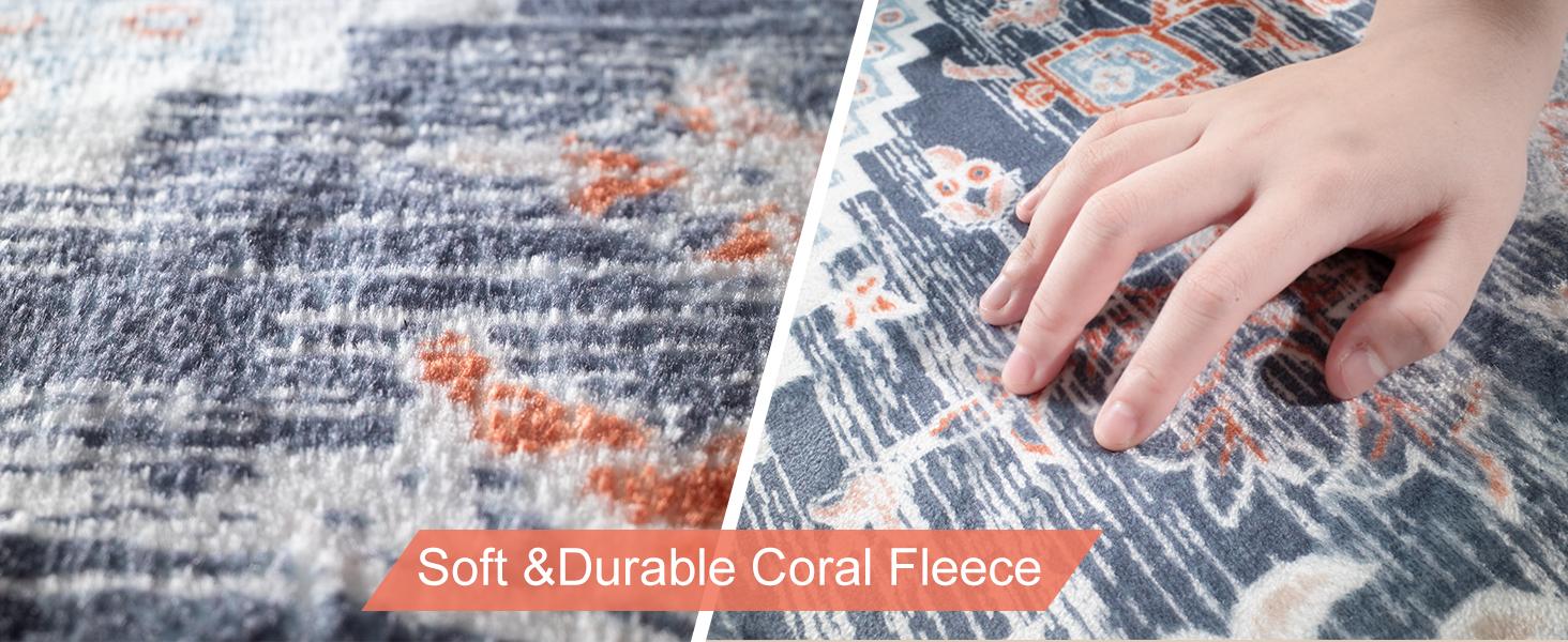 BESTSWEETIE Machine Washable Area Rugs for Living Room Floor Carpet Doormat Vintage Runner Rug for Bedroom Indoor Dinning Room Nursery Large Area Rug Outdoorfun