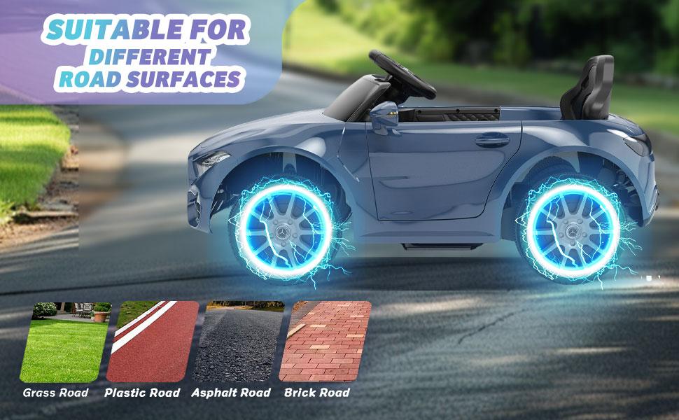 Licensed Mercedes-Benz CLS 350,12V Kids Ride On Electric Car w/Parents Control,2WD,Four-Wheel Suspension Kids Ride On toy, Music, Bluetooth, Headlights, Slow Start, Adjustable Speed For Kids Aged 2-4.
