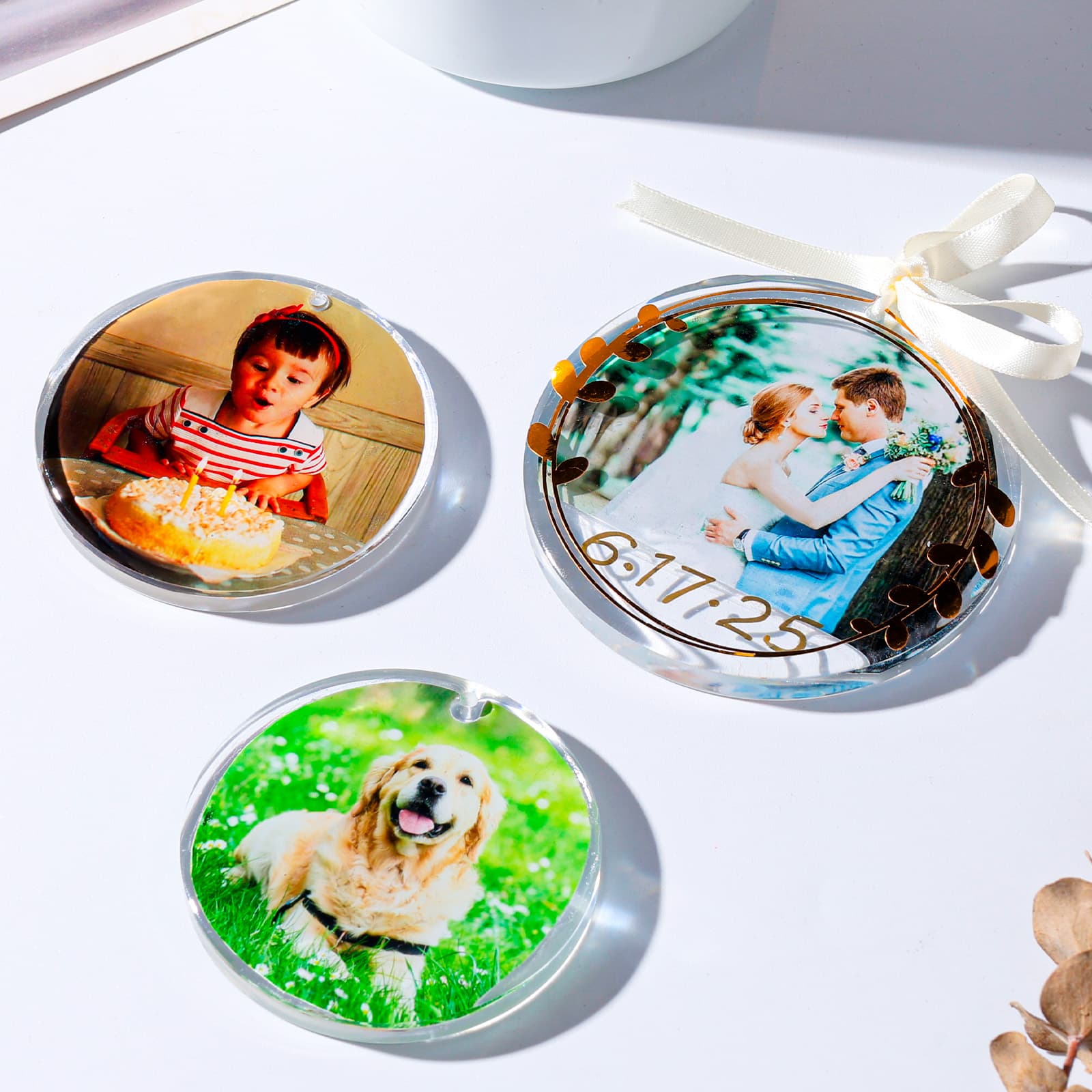 21-Cavities Keychain Resin Molds with Hole, 4 Sizes 2.95'' 2.76'' 2.36'' 1.97'' Flat Circle Round Silicone Molds for Resin, Epoxy Resin Molds for DIY Christmas Ornaments,Wedding Favor- LET'S RESIN