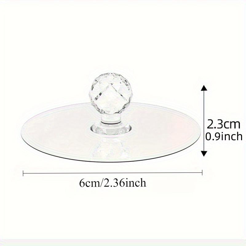 10pcs Transparent Crystal Cabinet Drawer Door Knobs Handles with Self-adhesive Handle and Hook, Self Adhesive Hooks