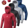 Men's Sun Protection Hoodie Set,FishingHoodiewithMask,Casual Breathable Fishing Jacket,Quick Dry Sportswear with Face Cover, SunProtectionFishingGear,Outdoor Adventure Clothing, Active Athletic Hoodie, Fishing Hoody, Athletic Hoodies, Dry Fit Active