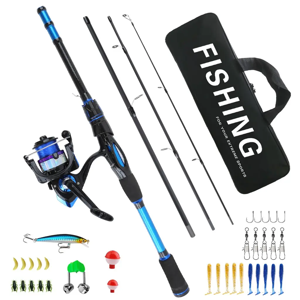 Carbon Fiber Fishing Rod Set, Anti-Slip Eva Handle, Pre-Loaded Reel, Smooth Casting, Ideal for Pond and River Fishing