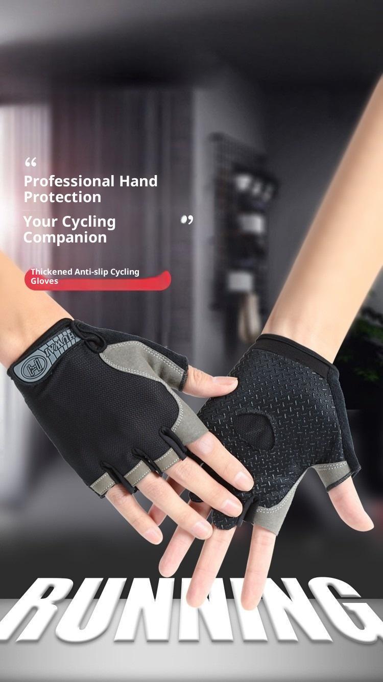 Unisex Fitness Gloves — Weightlifting Gloves with Superior Grip. Lightweight, Half-Finger Gloves for Summer Outdoor Sports and Cycling; Suitable for Weightlifting, Cycling, Training, Fitness, Rock Climbing, and Rowing
