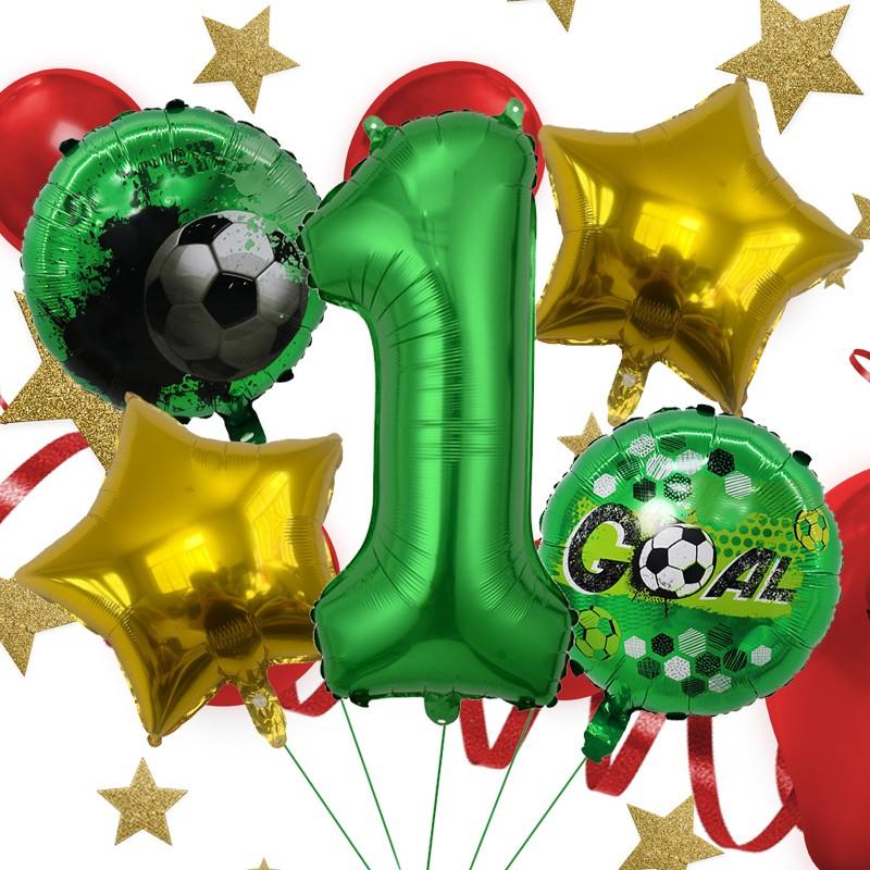 Football Star Number Foil Balloons, Multi Shape Mixed Color Set, Birthday Party Decor, Sports Events, School Celebrations, Festival Decor