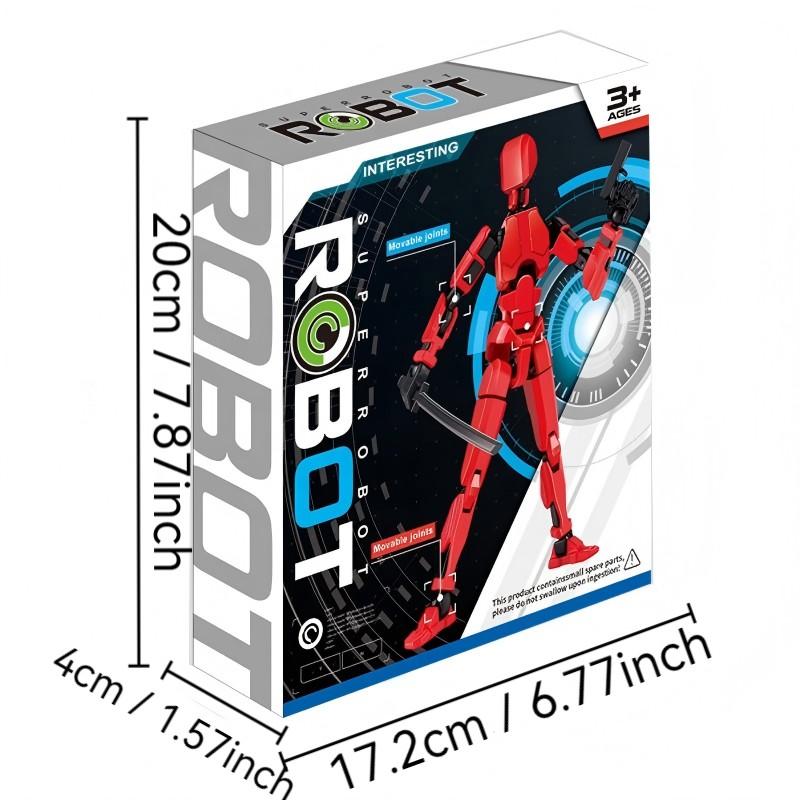 Stress Relief Toy Building Blocks Figure Assembly Model, Multi-Joint Poseable Doll, Construction Gift, Fun Educational Playset