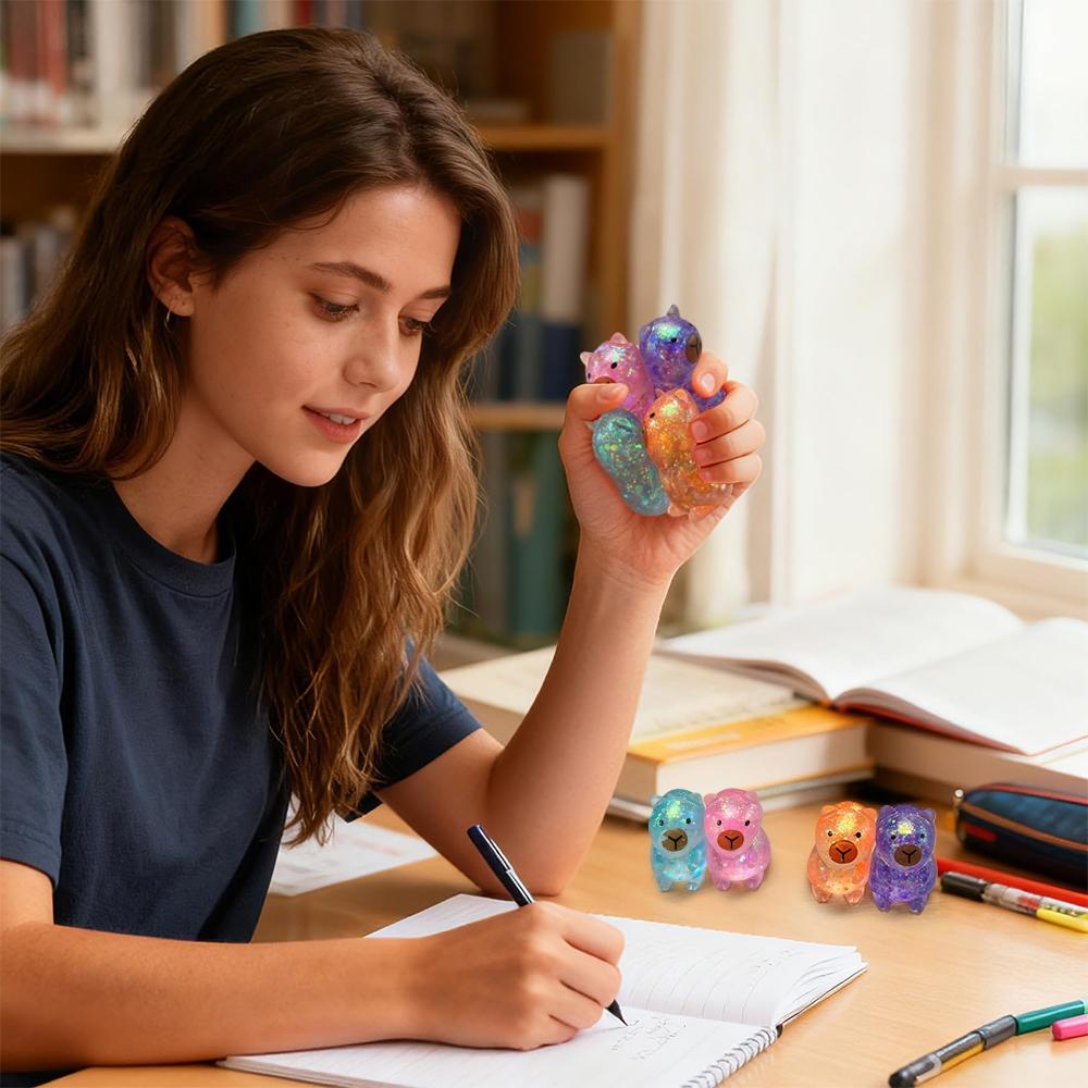 1/3/6 Counts Sensory Stress-Relief Toys, Sparkly Porcupine Squeeze Ball (Random Colors), Birthday Party Gifts, Cute Malt-Filled Elastic Toy, Kawaii Squishies