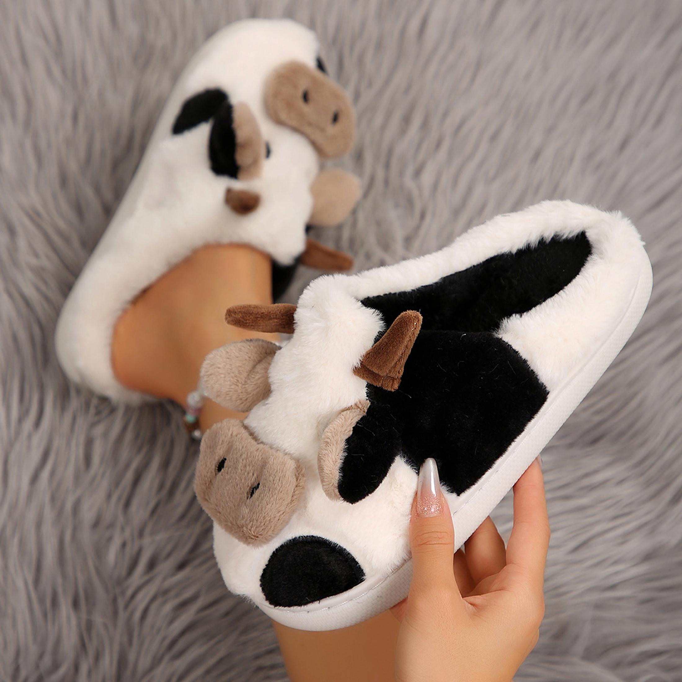 Cartoon Slippers Cute Cow Animal Shape Slippers Thick Sole Soft Indoor Outdoor Slippers for Women Men Cartoon Slippers Cute Cow Animal Shape Slippers Thick Sole Soft Indoor Outdoor Slippers for Women Men