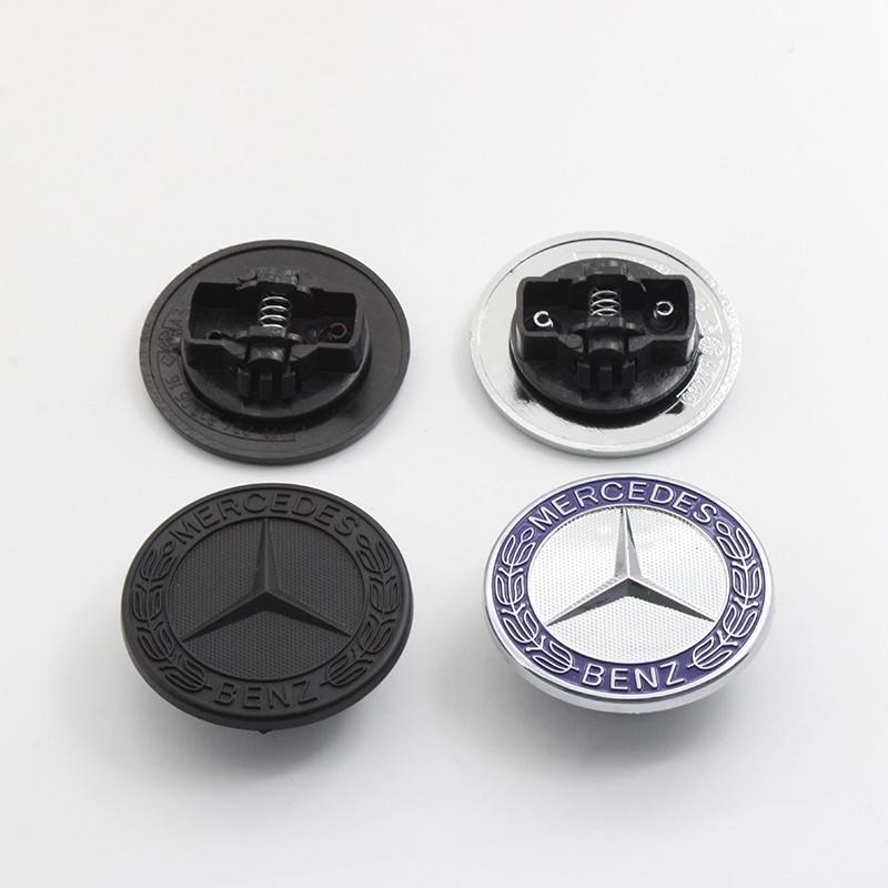 1Pcs 57mm ABS Mercedes Benz Logo Car Front Hood Bonnet Emblem Badge Cover Decoration For Mercedes Benz AMG A C E S Class W203 W204 W212 W213 W205 W177 W222 W221 W247 W176 W177 GLE CLS CLA CLG GLS Modification Replacement Accessories Car Sticker Car Decals