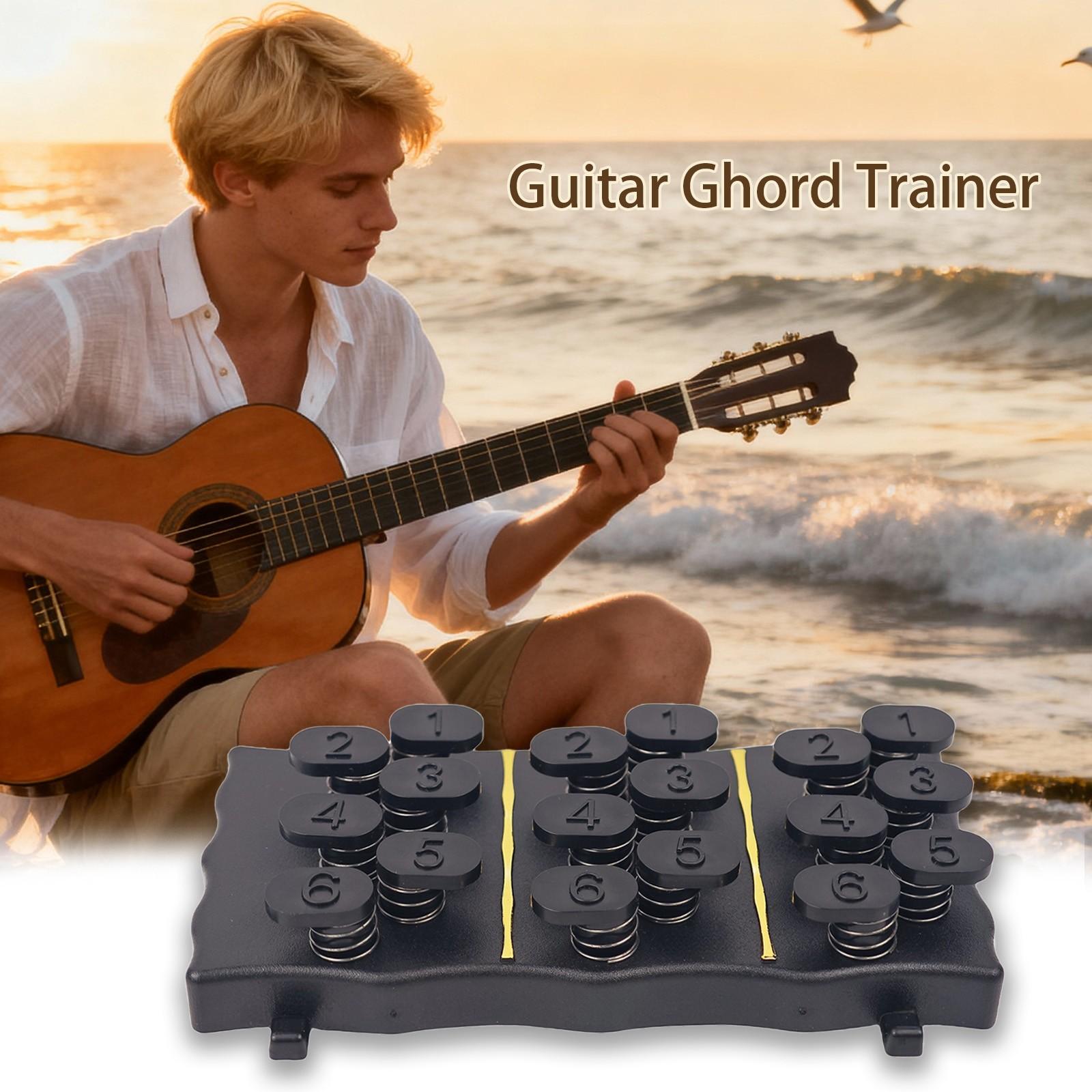 1pc Guitar Chord Assistant, Easy Chord Trainer for Beginners & Finger Injured Players, Reduce Fingertip Pain While Practicing, Free Guitar Chord Chart Included