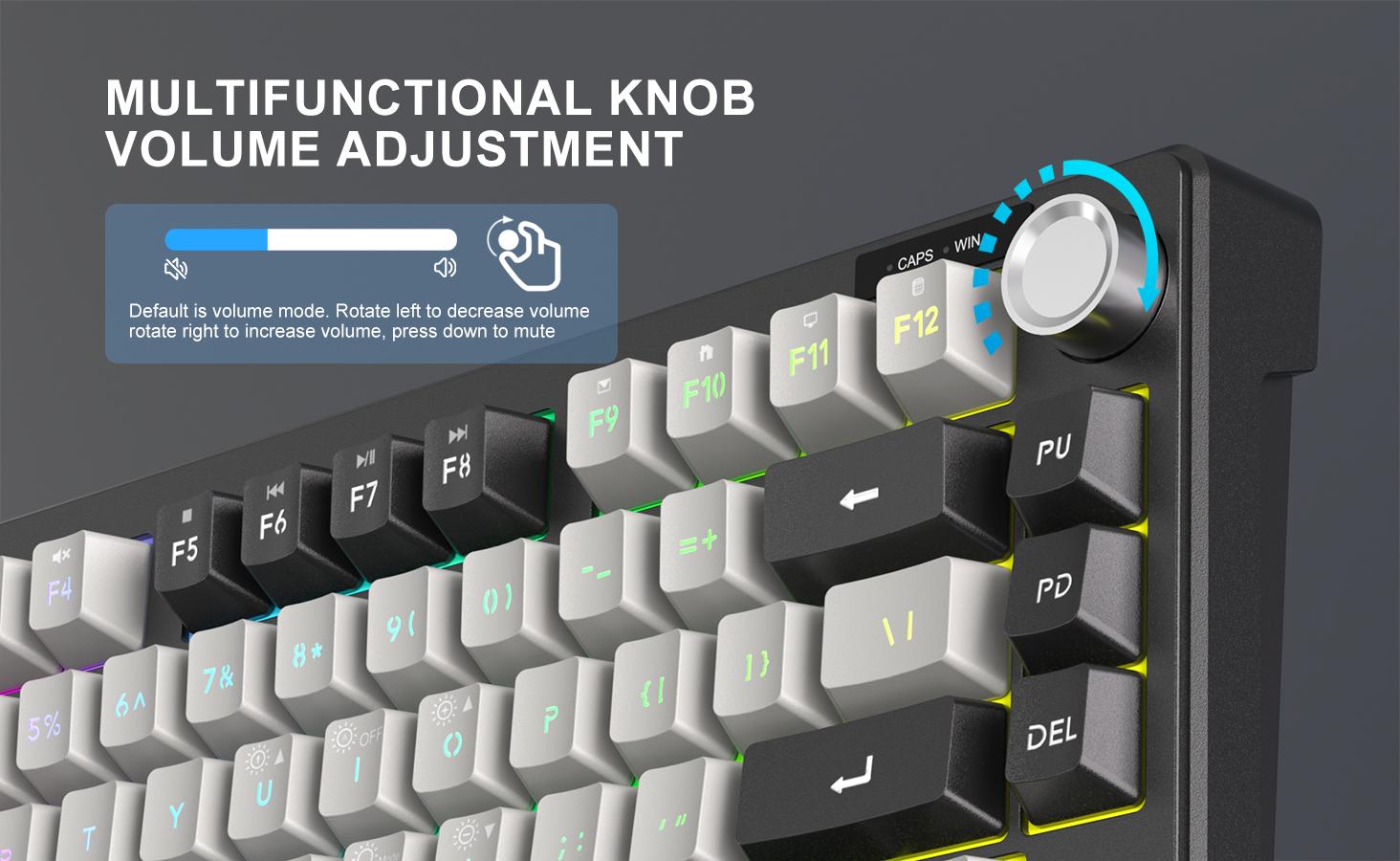 Magegee Mini 60% Gaming Keyboard, RGB Backlit 75 Key Ultra-Compact, Ts75 Ergonomic Waterproof, for PC, MAC, Ps4, Xbox One