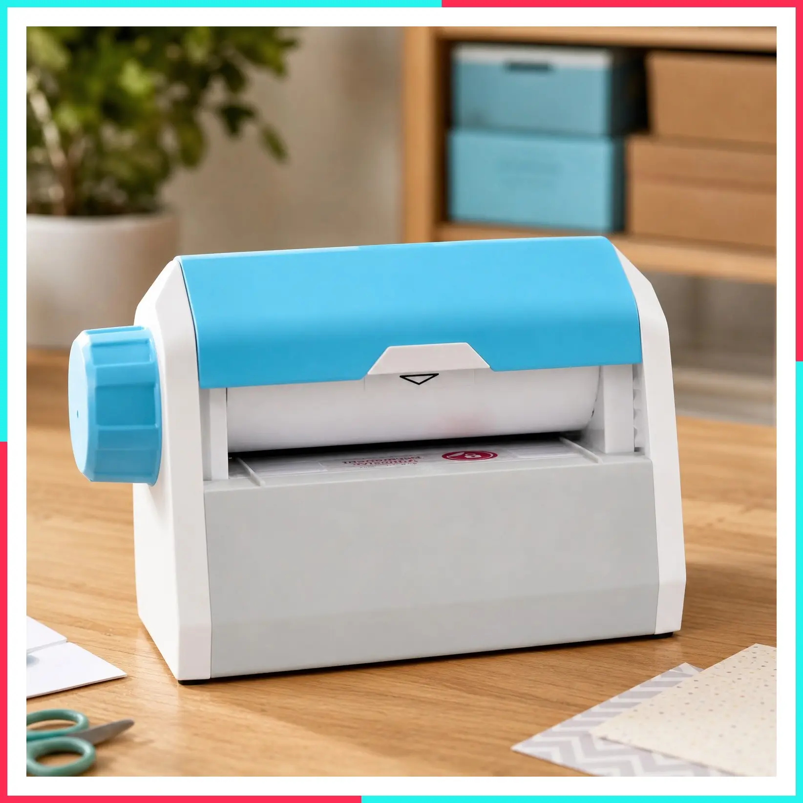 5" Sticker and Label Maker Machine for Small Business and DIY Crafts, Includes Permanent Adhesive, Pre-Loaded (0501-05-10A)